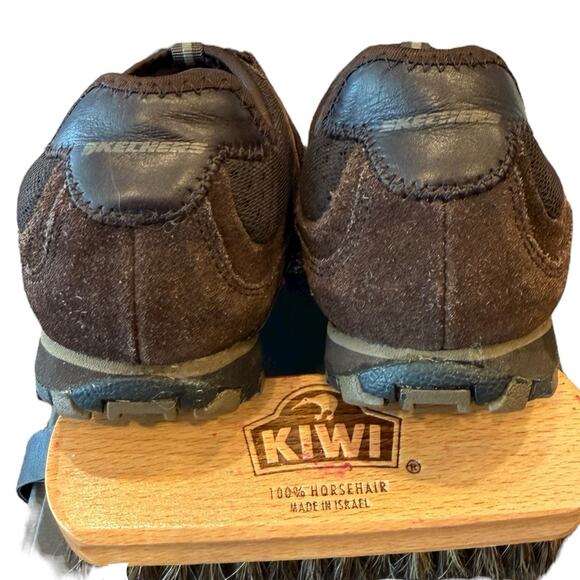 Skechers Women's Shoes Brown Leather Slip On Athletic Sneakers Size 6.5 - Picture 9 of 12